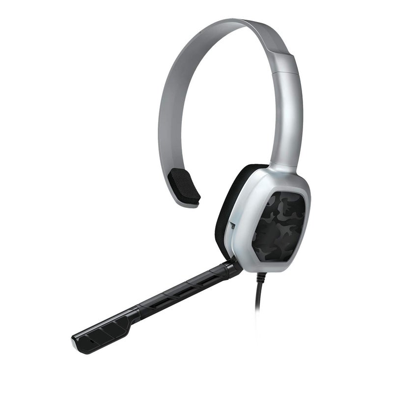 PDP Gaming LVL1 Wired Chat Headset With Noise Cancelling Microphone: Grey Camo - Xbox One - Image 1